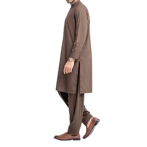 Ropa informal de invierno transpirable para hombre, conjuntos Shalwar Kameez de Color sólido de talla grande, tela de punto para todas las estaciones, secado rápido - Product Image 3