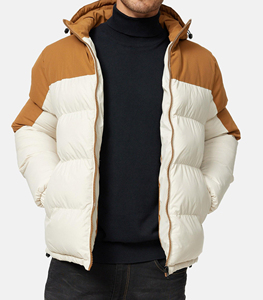 Veste matelassée à capuche unie à deux couleurs, brillante et brillante, veste matelassée en duvet, vêtement d'extérieur chaud d'hiver, manteau en duvet léger - Product Image 5