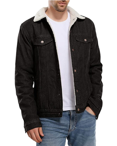 Chaqueta vaquera negra bordada para hombre de otoño, Chaquetas vaqueras holgadas de moda de alta calidad - Product Image 5
