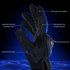 Directamente de Fábrica-Proveedor de calidad superior Diseño personalizado y logotipo Guantes de carreras de motos transpirables a precio barato - Product Image 3