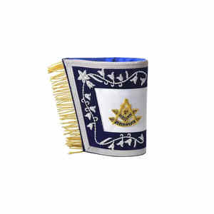Bordado a mano masónico hecho a medida Regalia Cuff bordado táctico Masonic Regalia Gauntlets para la venta - Product Image 4