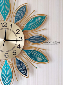 Ak Brass Metal Quartz <b>Modern</b> Handmade Antique Style Decorative <b>Wall</b> <b>Clock</b> with Multi-Color Finishing for Home Wedding Room Decor - Product Image 4