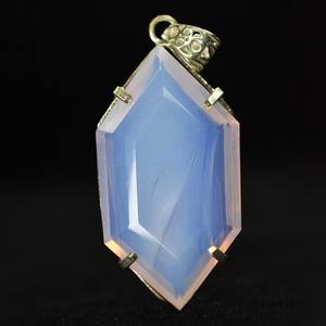 Pendentif en opale rose naturel de 107,35 carats, taille fantaisie, certifié, argent sterling 925, cadeau d'anniversaire pour elle - Product Image 1