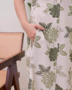 Kurti sin Mangas hasta la Rodilla con Cuello de Banda y Tapeta con Botones, Estampados Digitales Vibrantes, Ropa de Fiesta de Secado Rápido - Product Image 5