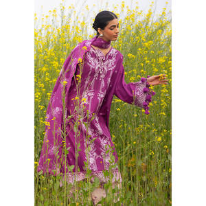 ชุดสูทผ้าลอนปักลาย 3 ชิ้นสำหรับผู้หญิง พร้อมกางเกงพิมพ์ลายและขอบปักลาย รุ่น CL-52277 - Product Image 2