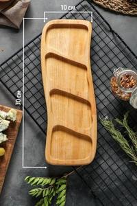 Chocolats en bois de conception attrayante et assiette de service de fruits secs pour l'utilisation à la maison d'hôtel et de restaurant - Product Image 3