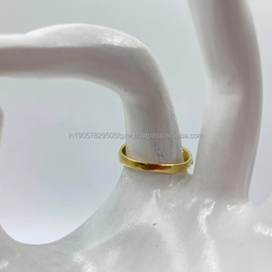 เครื่องประดับอัญมณีสีเงินสุดหรูแหวนทำด้วยมือชุบทอง18K สำหรับผู้หญิงของขวัญจากทองเหลืองทำด้วยมือ - Product Image 1