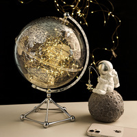 TONFO Ornement Globe en Verre Transparent Art Déco Créatif, Article de Décoration Intérieure de Luxe Écologique pour Bureaux et Noël