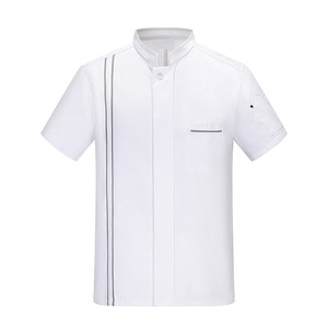 เสื้อเชฟแขนสั้นสำหรับทุกเพศ,เสื้อเชฟแขนสั้นเสื้อเชฟทำอาหารในครัวร้านอาหารเสื้อเชฟเครื่องแต่งกายซูชิสำหรับตัดผมระบายอากาศได้ขายส่ง - Product Image 6