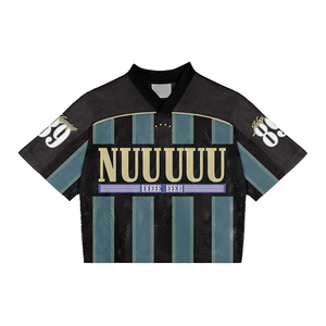 YSJY fabricant personnalisé Boxy T-Shirts séchage rapide surdimensionné football basket-ball maille strass maillot unisexe - Product Image 5