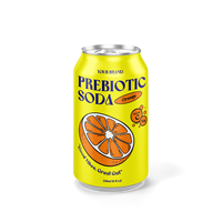 Cannette en aluminium de marque privée 330ml 500ml 250ml Saveur naturelle à faible teneur en glucides Soda prébiotique carbonaté votre propre marque sans beaucoup de saveurs