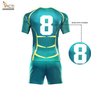 Venta al por mayor camiseta de rugby de secado rápido bordado Impresión digital logotipo del equipo personalizado uniformes conjuntos de estilo personalizado - Product Image 3