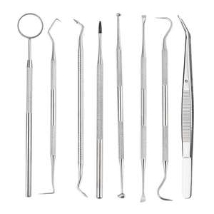 8 Pieces Stainless Steel Manual Reusable Oral <b>Teeth</b> Care <b>Cleaning</b> Dental Kits <b>Tools</b> Wholesale Supplies 2026 - Product Image 3