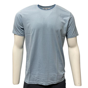 T-shirts respirants pour hommes 100% coton à manches courtes de qualité supérieure Col rond basculant Brodé Uni - Product Image 3