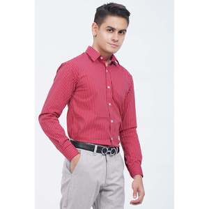 Chemise décontractée texturée coupe classique pour homme LEWIZ, collection designer avec logo personnalisé, 100 % coton popeline Oxford, teinte unie - Product Image 1