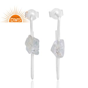 Best Selling 925 Sterling Silver Natural <b>Aquamarine</b> Gemstone <b>Earring</b> Custom Jewelry For Women Gift For Her - Product Image 1