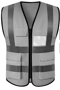 Venta al por mayor Chaleco de seguridad con tiras reflectantes personalizado multibolsillo práctico reflectante 100% chaquetas de poliéster ropa de trabajo - Product Image 5