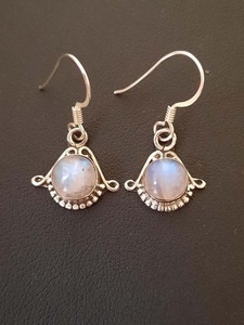 Boucles d'oreilles tendance en argent sterling 925 plaqué or, perle d'eau douce facettée de 8 mm, perçée, hip hop, fête, mariage, IGI - Product Image 2