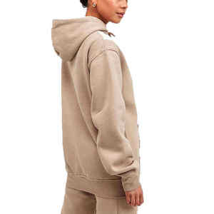 Qualité supérieure 100% coton Style couleur femmes survêtement uni teint deux pièces survêtement pour dames - Product Image 4