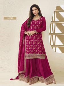 Meilleur prix d'usine sur la robe d'été décontractée Salwar Kameez solide et imprimée pakistanaise nouvelle robe de soirée à chaud - Product Image 6