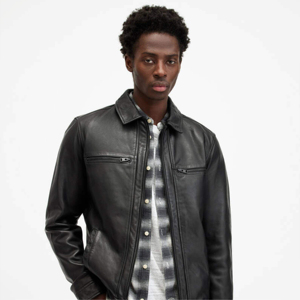 Chaqueta de Cuero para Hombre, Manga Larga, Cierre Frontal con Cremallera, Logotipo, Resistente al Viento, Informal, Ligera, Superventas, Servicio OEM - Product Image 5