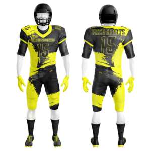 Maillot de football américain pour adultes Pantalon en polyester sergé sublimé avec logo brodé Tops de sport à manches courtes - Product Image 4