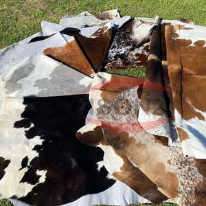 Alfombra de piel de vaca genuina tricolor, cuero Real, ganado, oculta el pelo, versátil para cinturones, muebles, sofás, zapatos, equipaje, cortinas, almohadas - Product Image 5