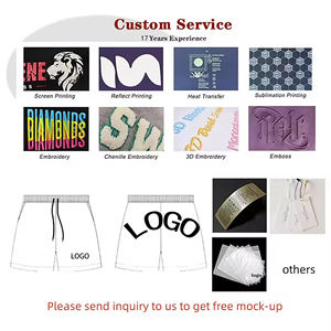 Pantalones cortos desgastados lavado ácido para hombre Vintage French Terry Fleece algodón 3D ropa de calle con cuerda estilo informal - Product Image 6