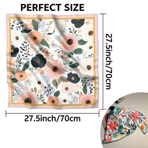 Premium Ethnic Silk <b>Scarf</b> with Floral Pattern <b>Long</b> Length Skin Friendly Material-Minimalist Design Elegant Layers Price - Product Image 6