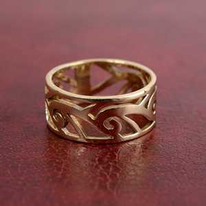 Anillo de bodas de plata de ley 925 para mujer, chapado en oro de 18 quilates, filigrana de latón macizo, joyería de flores, venta directa al por mayor - Product Image 5