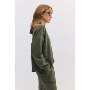 Sweat-shirt en coton peigné basique 100% coton - Product Image 5