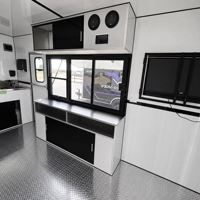 Remorque alimentaire mobile entièrement équipée, remorque de camion de cuisine commerciale personnalisée pour les entreprises de restauration de rue