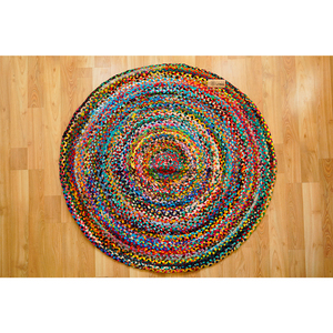 Tapis rond en jute tressé au design moderne, tapis durable pour la maison, salon, chambre, cuisine, hôtel, bon prix - Product Image 1