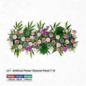 Artificial Flower Factory Radiant Rose & Orchid Vibrant Magenta & <b>Blush</b> Cream Channel Panel Tropical Bloom & Bamboo Spire - Product Image 2