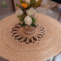 Sets de table en jute faits à la main, design personnalisable, taille ajustable, légers, réutilisables, résistants à la chaleur, qualité alimentaire, lavables, tables à manger de luxe