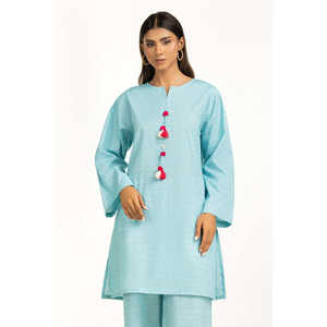 ชุดเซ็ตลำลอง IPST-44776-B ผ้าย้อมเส้นด้ายประดับตกแต่ง ชุดสองชิ้น ไซส์ XS แขนสามส่วน สำหรับฤดูใบไม้ผลิ/ฤดูร้อน - Product Image 6