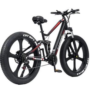 Vélo électrique BEST RANDRIDES YX90M, pneus larges de 26 pouces, moteur arrière sans balais de 1000 W, batterie au lithium, autonomie >60 km, 21 vitesses, aluminium - Product Image 1