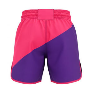 Pantalones Cortos de MMA y Boxeo Profesionales con Logotipo Personalizado, Dos Tonos Rosa/Morado, Elásticos, Transpirables, de Secado Rápido, Ligeros, con Diseño OEM - Product Image 2