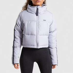 Chaqueta de alta calidad 2025 para mujer, chaqueta vaquera de invierno, nuevo diseño, venta al por mayor, chaqueta acolchada de manga larga con cremallera para mujer - Product Image 3