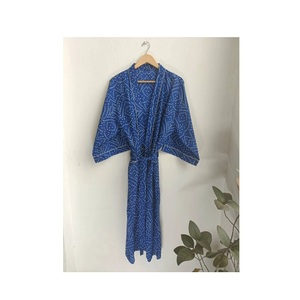 Venta caliente Mujeres Ropa de dormir Algodón puro Dama DE HONOR corta y bata de novia Kimono Bata de satén a precio al por mayor - Product Image 1