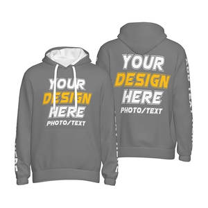 Custom <b>Men's</b> 100% Cotton Fleece Eco-Friendly Hooded <b>Hoodie</b> XS Size <b>Thick</b> Solid Pattern Embroidered Design OEM Service Available - Product Image 4