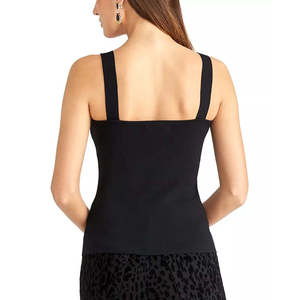 Top Corto Casual da Donna Rachel Roy, Scollo Quadrato, Tessuto Traspirante in Maglia, Taglia Unica, Senza Cuciture ed Elastico - Product Image 2