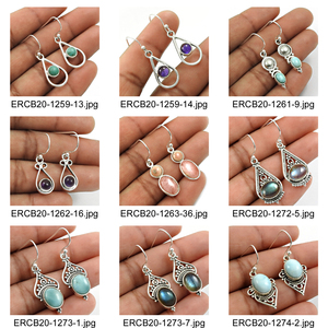 Fabuleux Design 925 Sterling Silver Natural Mystic Topaz Gemstone Boucles d'oreilles de forme ovale Conception personnalisée Fabricant de bijoux Inde - Product Image 5