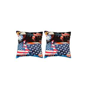 Fundas de Almohada Decorativas Cuadradas Multicolores de 16x16 con Estampado de Bandera de EE. UU. Hechas a Mano, Juego de Almohadas Decorativas 3D Multicolores para Sofá y Cama - Product Image 4