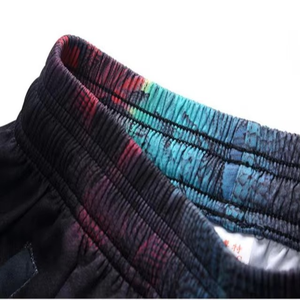 Pantalones cortos informales para correr para hombre, para gimnasio, deportes, transpirables, para entrenamiento físico, con cordón bordado, estampado antiarrugas medio - Product Image 5