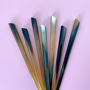 Épingles à cheveux en corne de buffle polie pour femmes, bâton de coiffure en corne de bœuf, accessoire naturel - Product Image 2