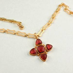 Colgante de Cruz de Plata 925 con Aguamarina Natural — Amuleto de Piedra de Nacimiento de Marzo, Joyería Espiritual para Mujer - Product Image 2