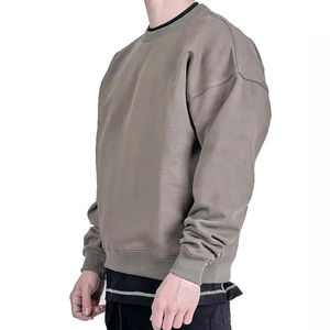 Pulls en tricot 100% coton surdimensionnés de style nouveau personnalisés pour hommes, logo brodé personnalisé - Product Image 4