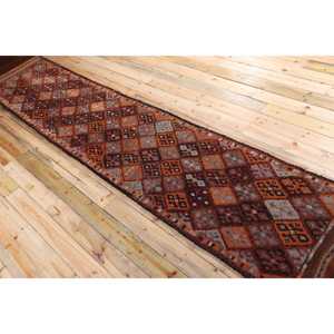 พรมตุรกีวินเทจ ขนาด 2.9x13.9 ฟุต สีน้ำตาล ลายเฮอร์กี ลายเพสลีย์ - Product Image 4