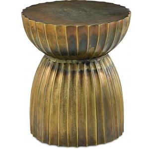 เก้าอี้เหล็กด้านข้างสำหรับตกแต่งสไตล์ดั้งเดิมเก้าอี้ทรงกลมทำด้วยมือฝังกระดูกคอนโซลสำหรับห้องนั่งเล่นและห้องนอน - Product Image 1